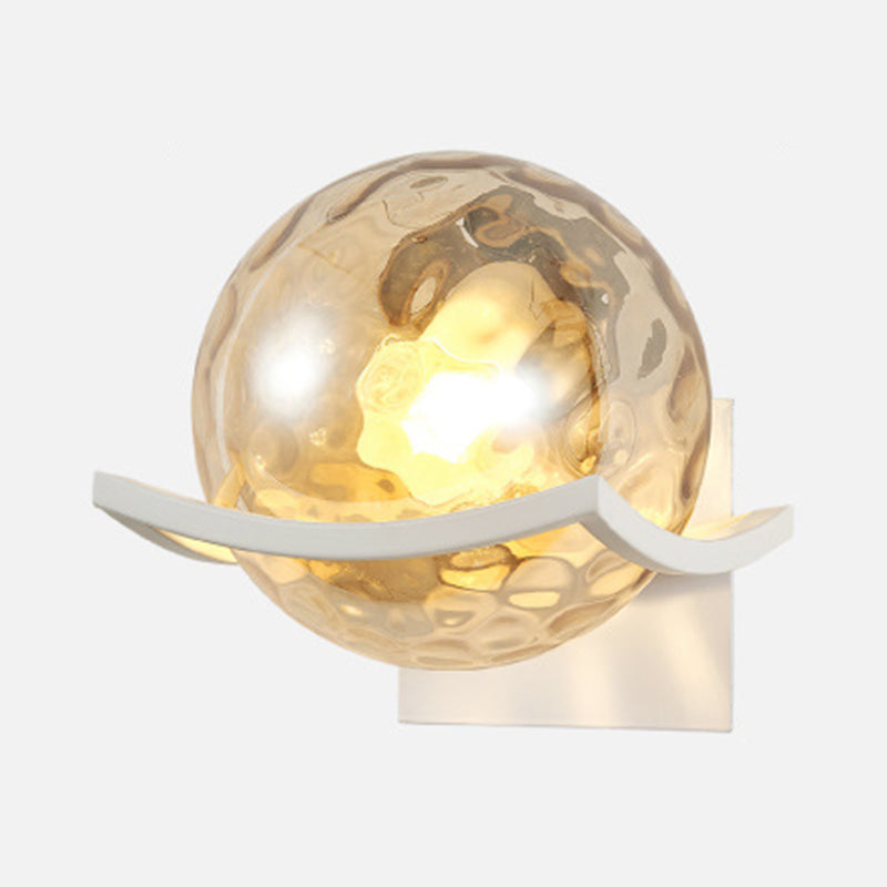 Lámparas de pared de bola de estilo modernas de vidrio 1 lámparas de pared ligeras