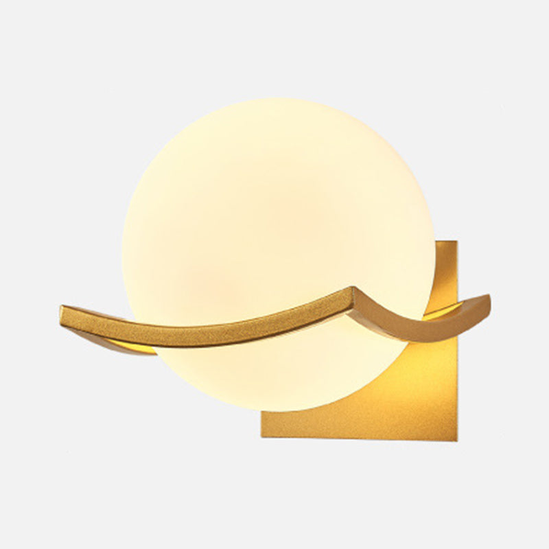 Lámparas de pared de bola de estilo modernas de vidrio 1 lámparas de pared ligeras