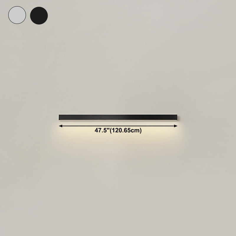 Luz de pared de metal de forma lineal Estilo moderno de 1 luces Luz de pared de 1 luces