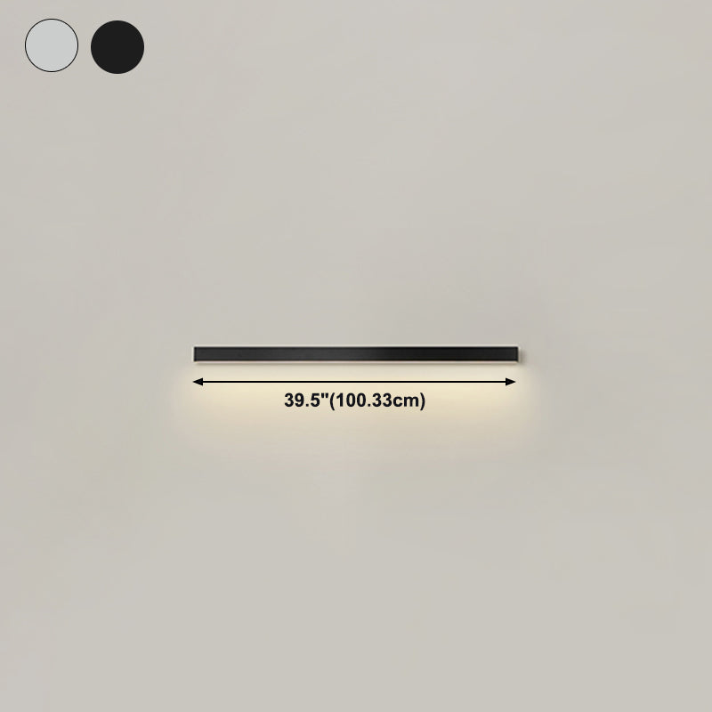 Luz de pared de metal de forma lineal Estilo moderno de 1 luces Luz de pared de 1 luces