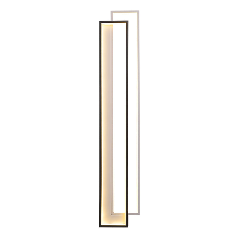 Rectangle Wall Lights Modern Style Metal 2 Light Wall Mount Lights