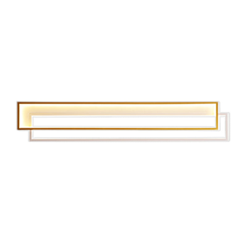 Rectangle Wall Lights Modern Style Metal 2 Light Wall Mount Lights