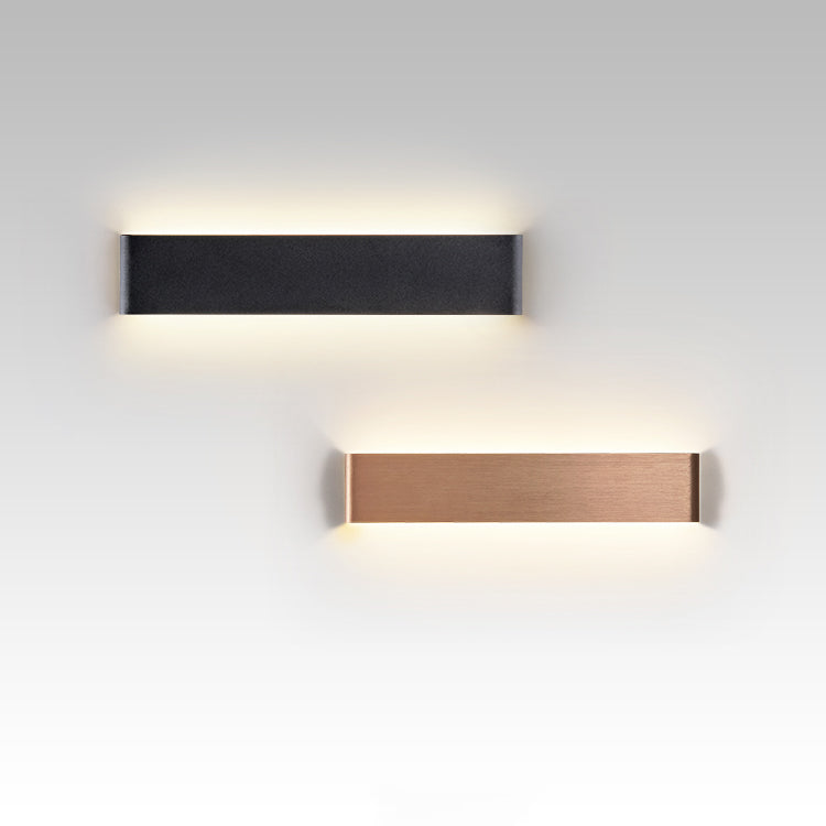 Luz de pared de forma rectangular de estilo de metal de estilo moderno 1 luz de montaje de pared de luz
