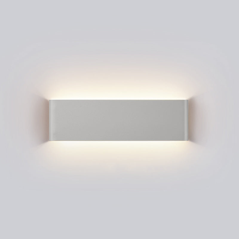 Luz de pared de forma rectangular de estilo de metal de estilo moderno 1 luz de montaje de pared de luz