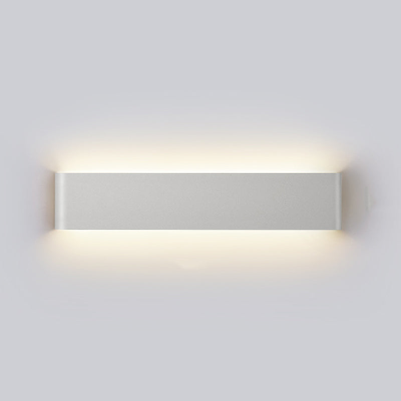 Luz de pared de forma rectangular de estilo de metal de estilo moderno 1 luz de montaje de pared de luz