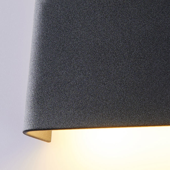 Luz de pared de forma rectangular de estilo de metal de estilo moderno 1 luz de montaje de pared de luz