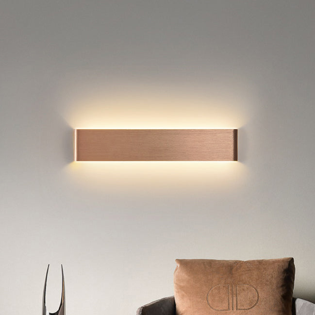 Luz de pared de forma rectangular de estilo de metal de estilo moderno 1 luz de montaje de pared de luz