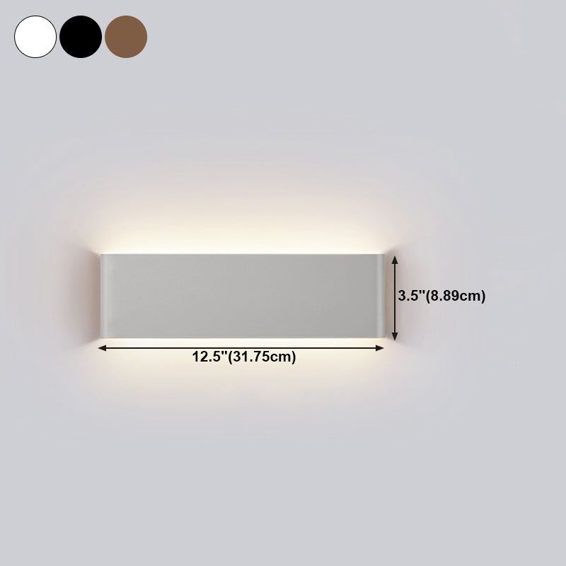 Luz de pared de forma rectangular de estilo de metal de estilo moderno 1 luz de montaje de pared de luz