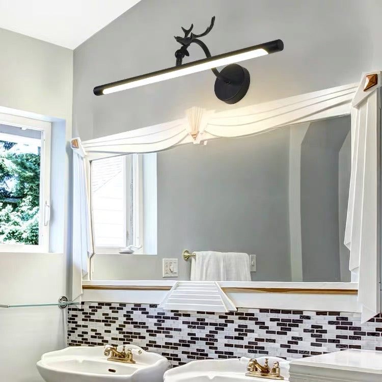 Illuminazione da parete a forma lineare in stile moderno in metallo1 lampada con applione leggera per bagno