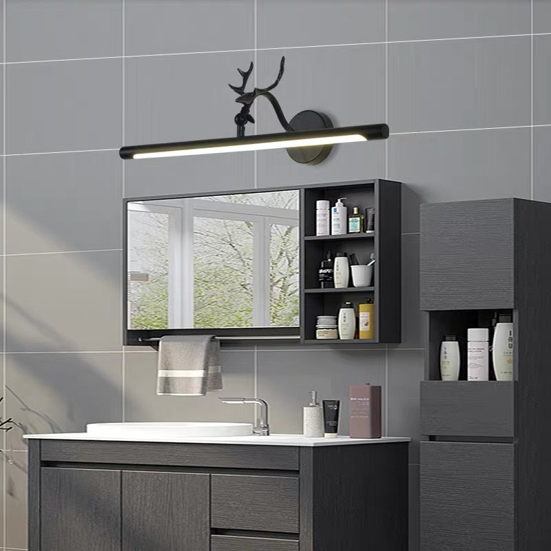 Illuminazione da parete a forma lineare in stile moderno in metallo1 lampada con applione leggera per bagno