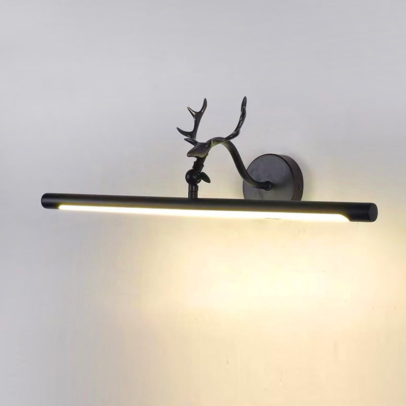 Illuminazione da parete a forma lineare in stile moderno in metallo1 lampada con applione leggera per bagno