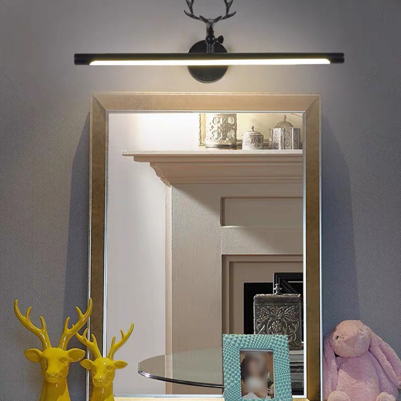 Illuminazione da parete a forma lineare in stile moderno in metallo1 lampada con applione leggera per bagno