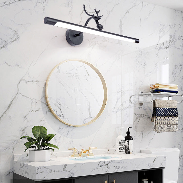 Illuminazione da parete a forma lineare in stile moderno in metallo1 lampada con applione leggera per bagno