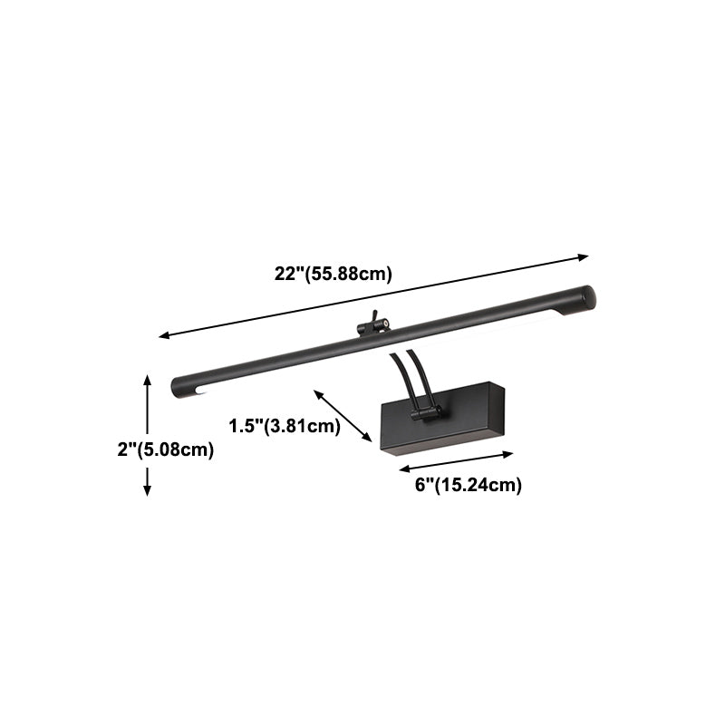 1 Light Strip Wall Sconce Modern Style Metal Wall Lighting for Bathroom