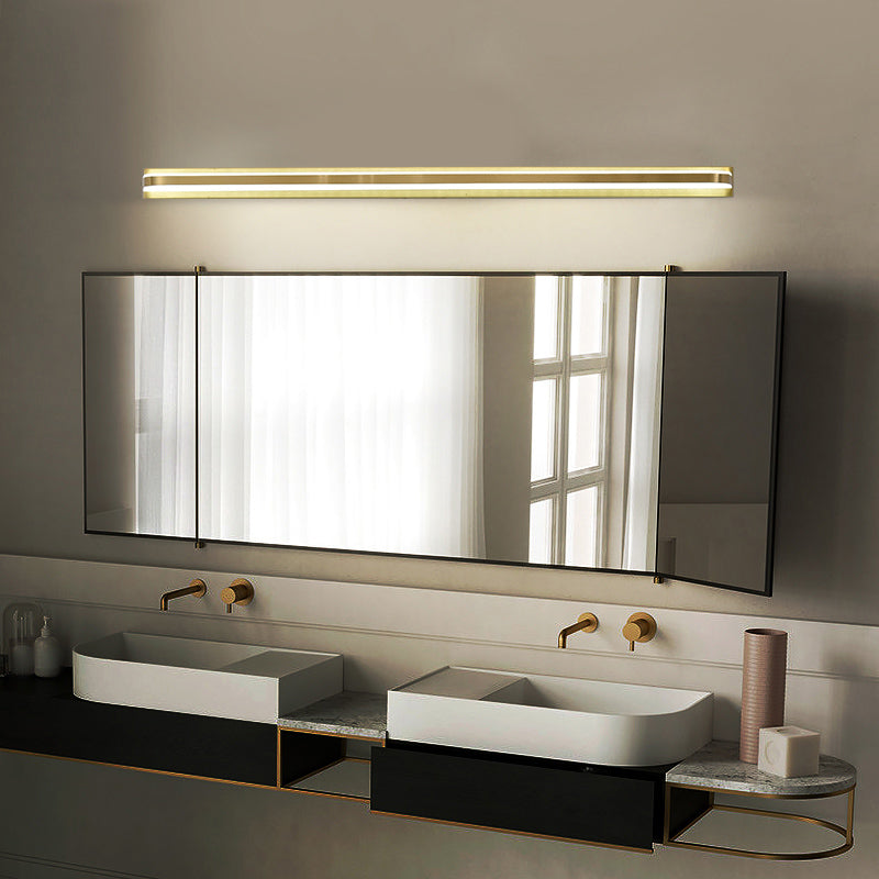 Modern Style Linear Shape Wall Lighting Metal 1 Light Sconces for Bathroom