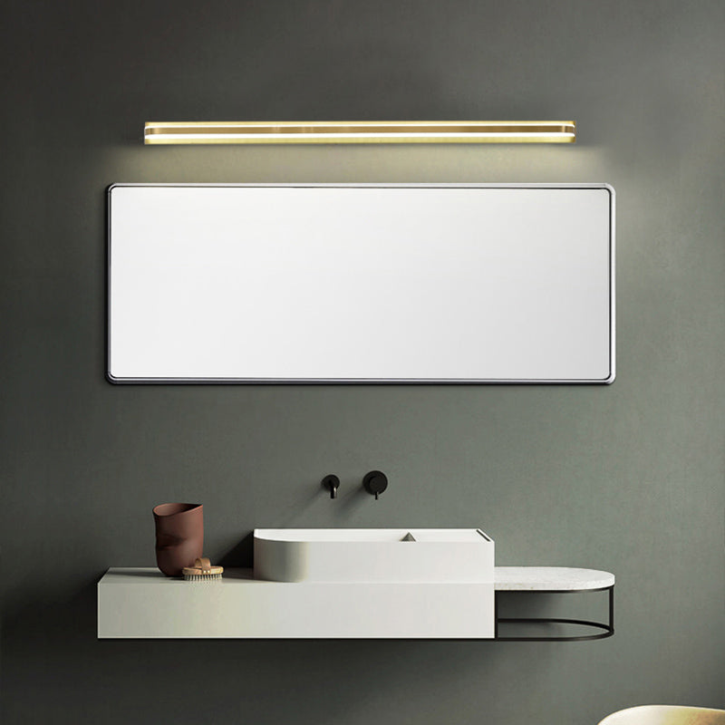 Modern Style Linear Shape Wall Lighting Metal 1 Light Sconces for Bathroom