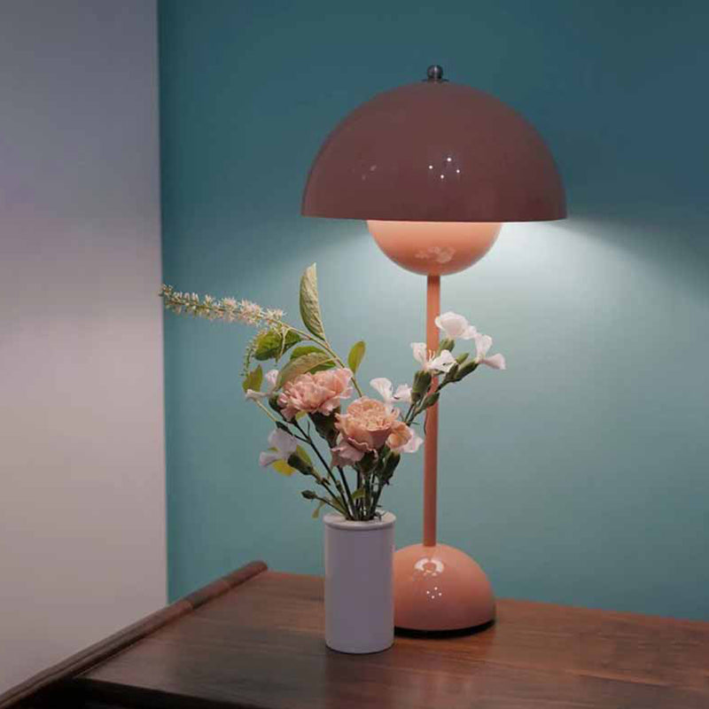 Dome Shape Table Lamp Modern Style Plastic Single Light Table Light