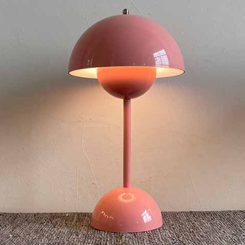 Dome Shape Table Lamp Modern Style Plastic Single Light Table Light