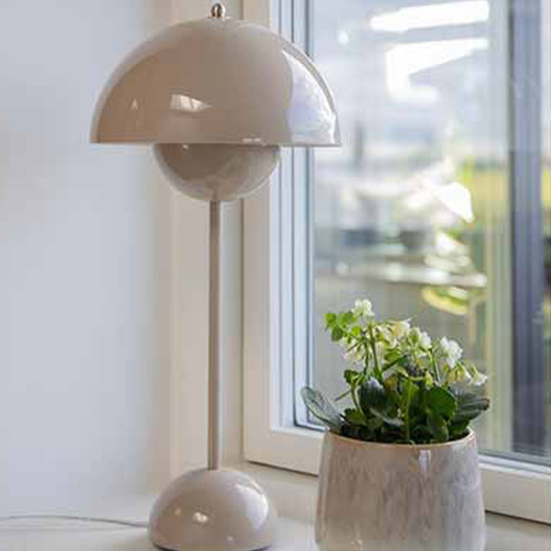 Dome Shape Table Lamp Modern Style Plastic Single Light Table Light