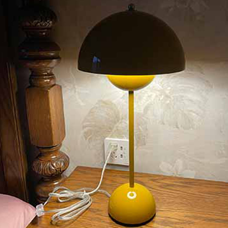 Dome Shape Table Lamp Modern Style Plastic Single Light Table Light