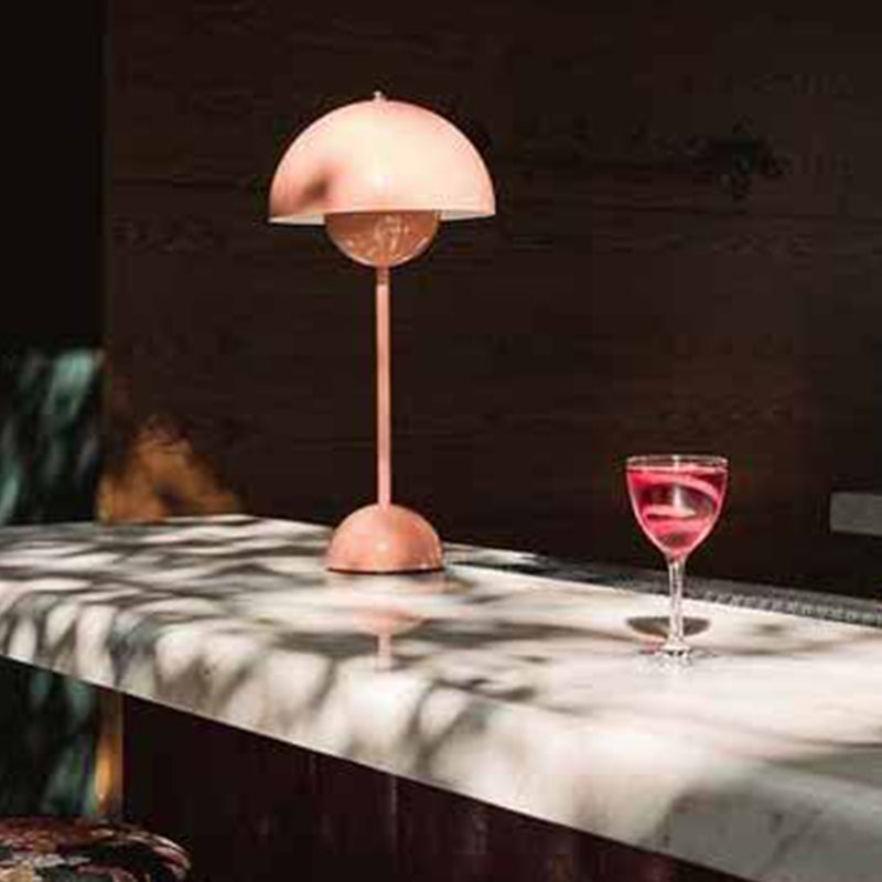 Dome Shape Table Lamp Modern Style Plastic Single Light Table Light