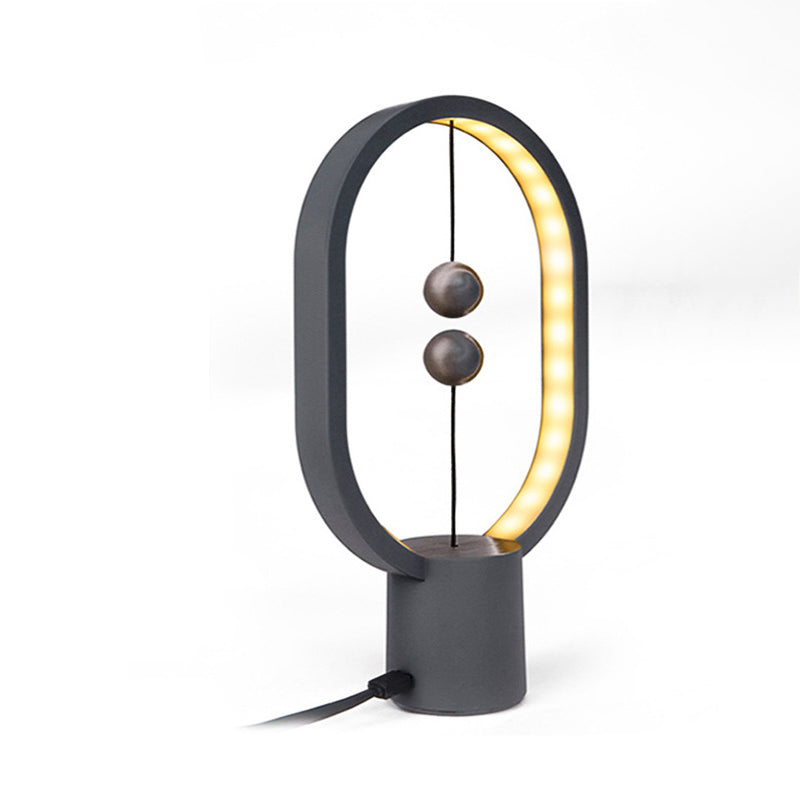 Modern Style Geometry Shape Table Light Metal 1 Light Nightstand Lamps for Bedside