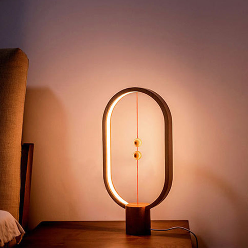 Modern Style Geometry Shape Table Light Metal 1 Light Nightstand Lamps for Bedside