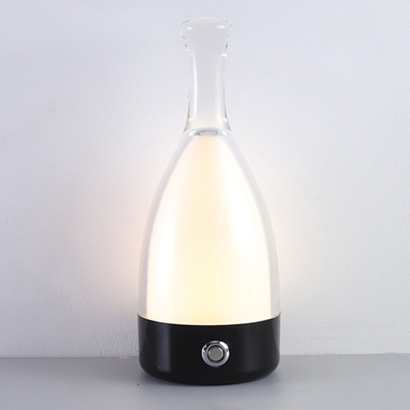 Bottle Shape Table Lamp Modern Style Glass Single Light Table Light