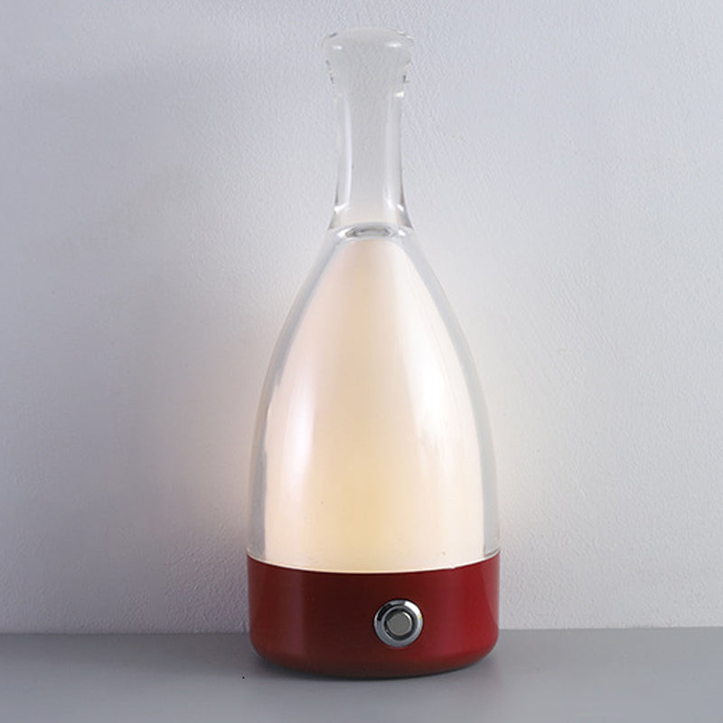 Bottle Shape Table Lamp Modern Style Glass Single Light Table Light