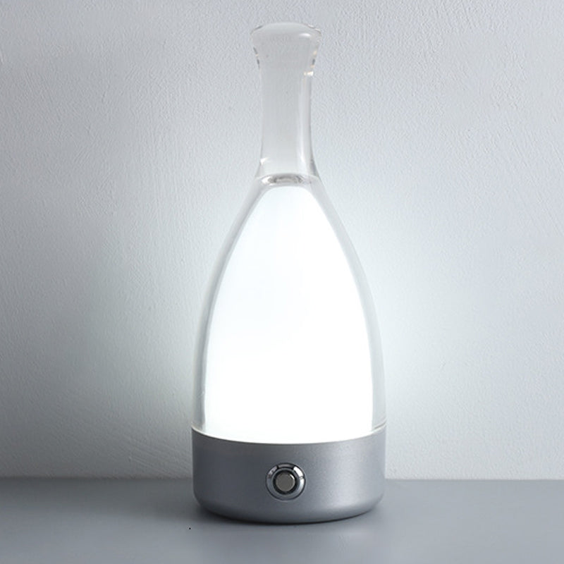 Bottle Shape Table Lamp Modern Style Glass Single Light Table Light