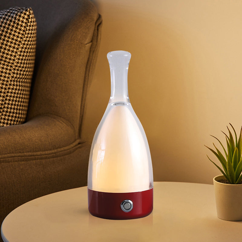 Bottle Shape Table Lamp Modern Style Glass Single Light Table Light