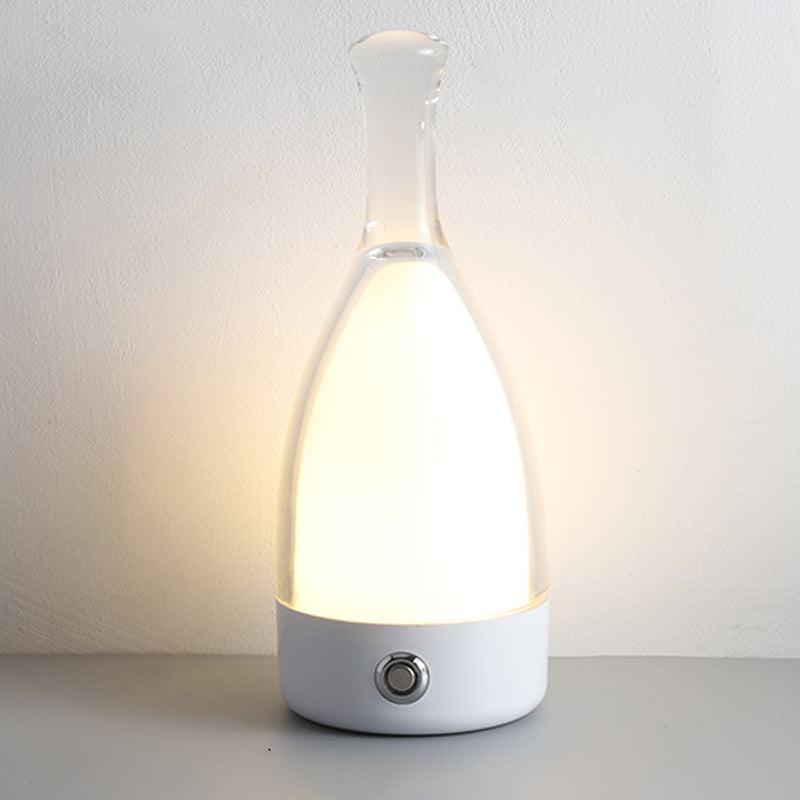 Bottle Shape Table Lamp Modern Style Glass Single Light Table Light