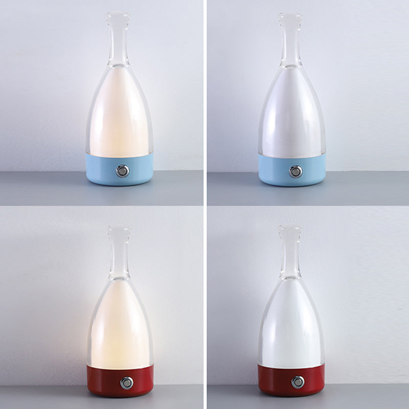 Bottle Shape Table Lamp Modern Style Glass Single Light Table Light