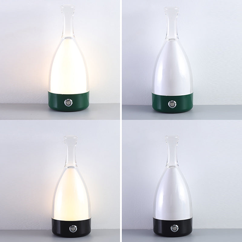 Bottle Shape Table Lamp Modern Style Glass Single Light Table Light