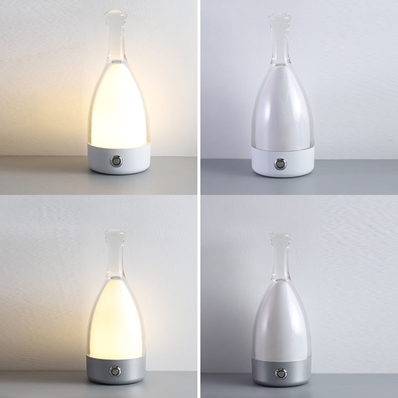 Bottle Shape Table Lamp Modern Style Glass Single Light Table Light