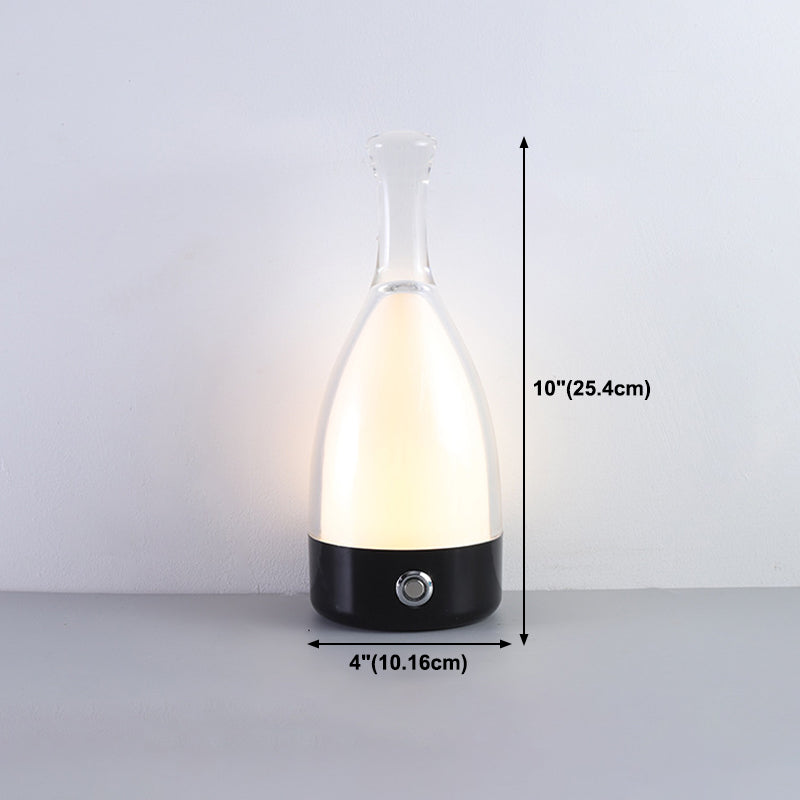 Bottle Shape Table Lamp Modern Style Glass Single Light Table Light