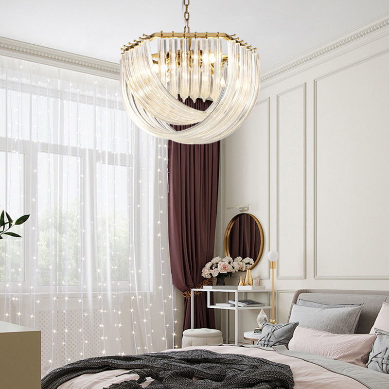 Moderne stijl kroonluchter kom vorm moderne stijl glas hanglicht voor slaapkamer