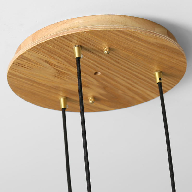 Colgante colgante de tazón múltiple iluminación colgante de vidrio moderno para sala de estar