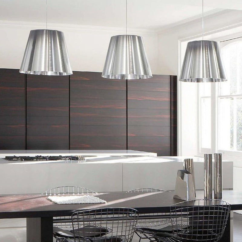 1 Light Barrel Hanging Pendant Modern Style Metal Hanging Lighting for Living Room