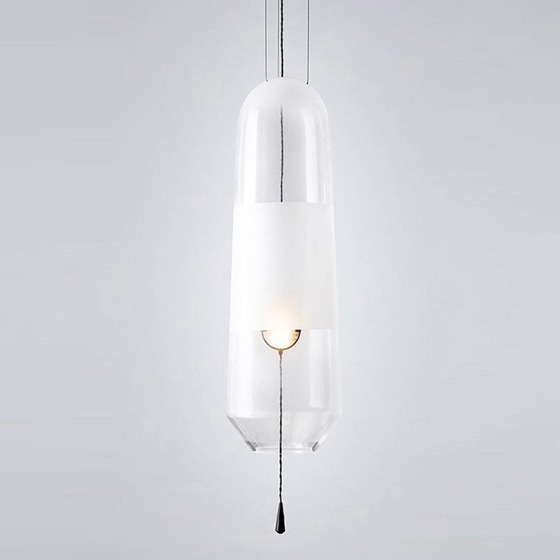 1 Light Unique Hanging Pendant Modern Style Glass Hanging Lighting for Restaurant