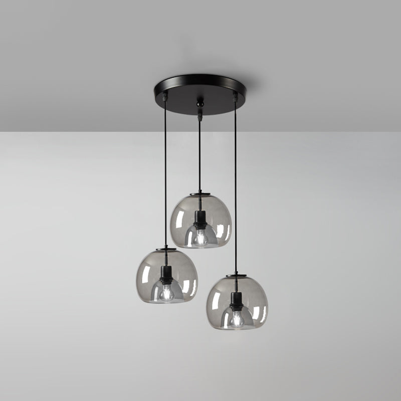 Multi Light Spherical Hanging Pendant Modern Style Glass Hanging Lighting for Living Room