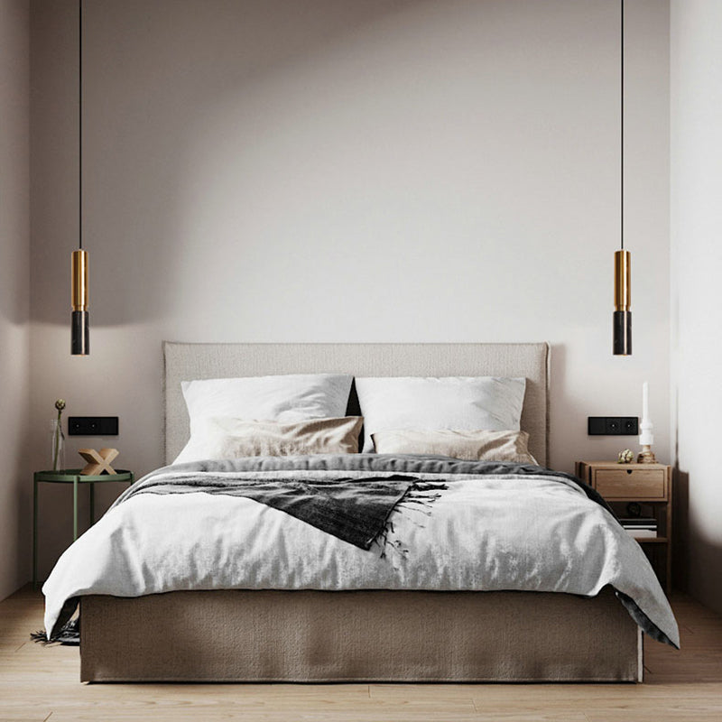 1-Light Line Hanging Pendant Modern Style Marble Hanging Lighting for Living Room