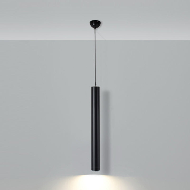 Forme cylindrique Métal Hanging Light Moderne Style 1 Lumière Lumière Lumière
