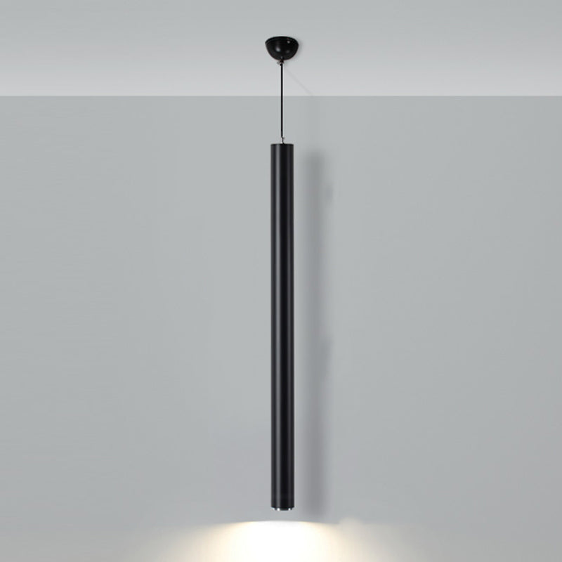 Forme cylindrique Métal Hanging Light Moderne Style 1 Lumière Lumière Lumière