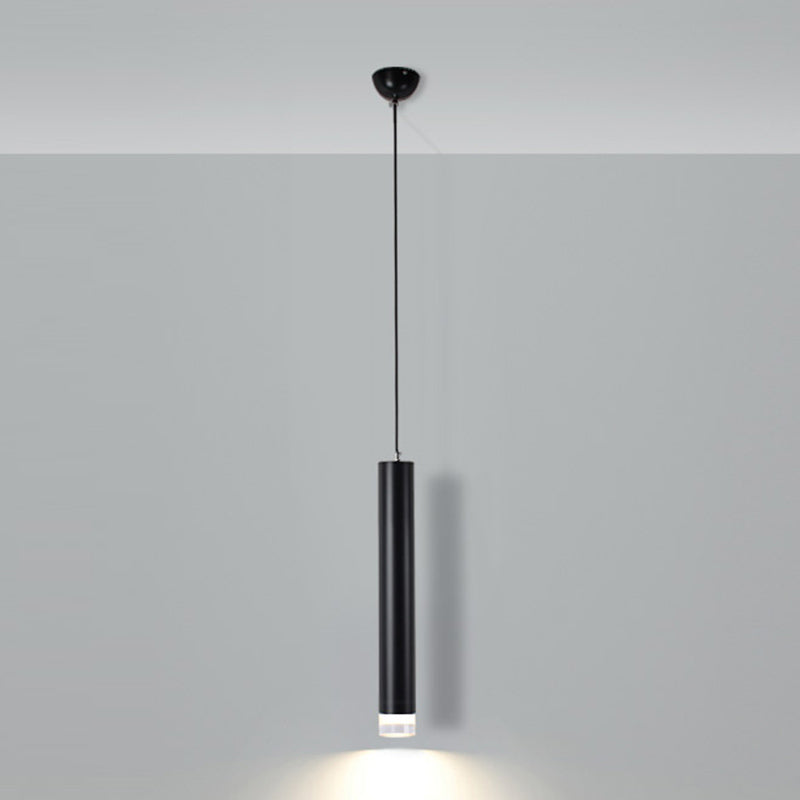 Forme cylindrique Métal Hanging Light Moderne Style 1 Lumière Lumière Lumière