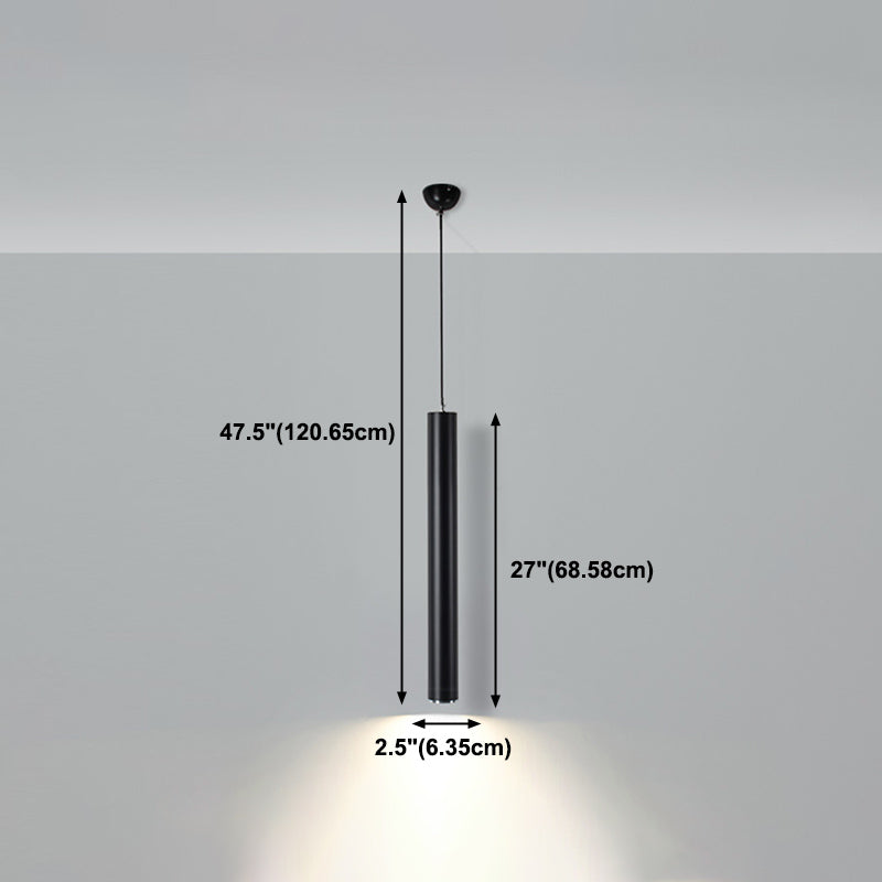 Forme cylindrique Métal Hanging Light Moderne Style 1 Lumière Lumière Lumière
