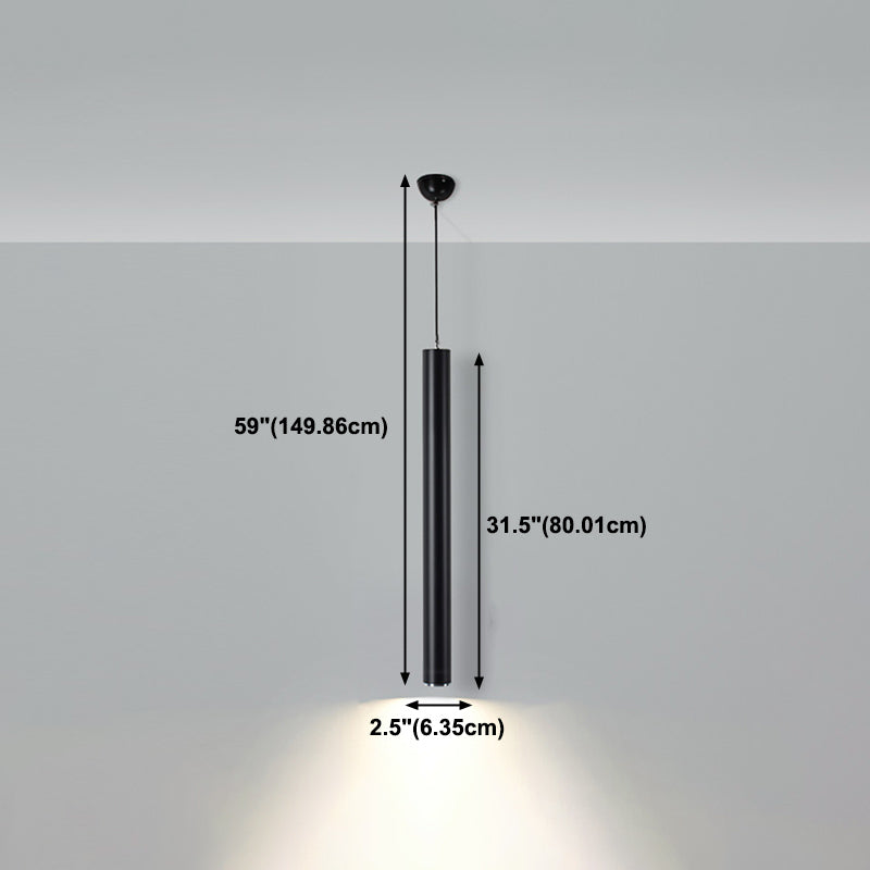 Forme cylindrique Métal Hanging Light Moderne Style 1 Lumière Lumière Lumière