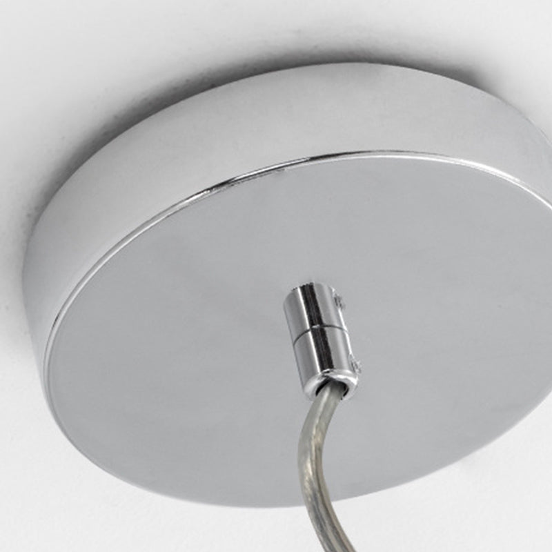 Circle Shape Hanging Lighting Modern Style Metal 1 Light Hanging Lamp for Bedside