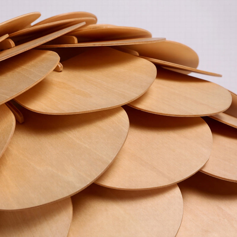 Éclairage de suspension en bois moderne minimaliste pour salon