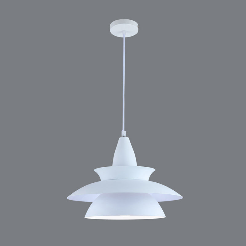 Luminaire pendant multicouche macaron aluminium 1 lampe à chute